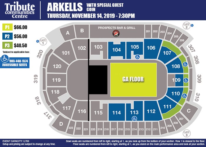 Tribute Communities Centre Detailed Seating Chart