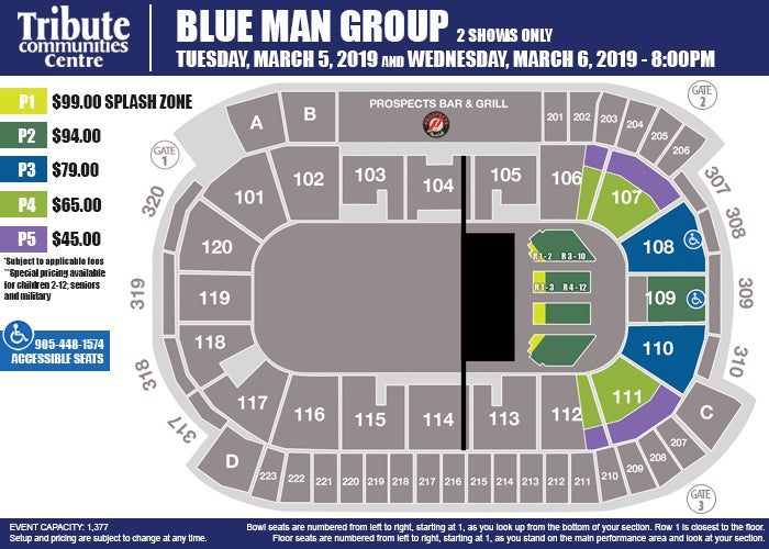 Blue Man Seating Chart