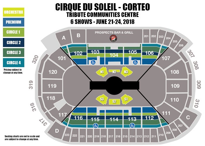Cirque Du Soleil Corteo Seating Chart