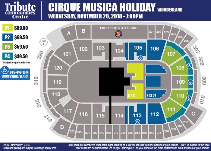 Avenir Seating Chart