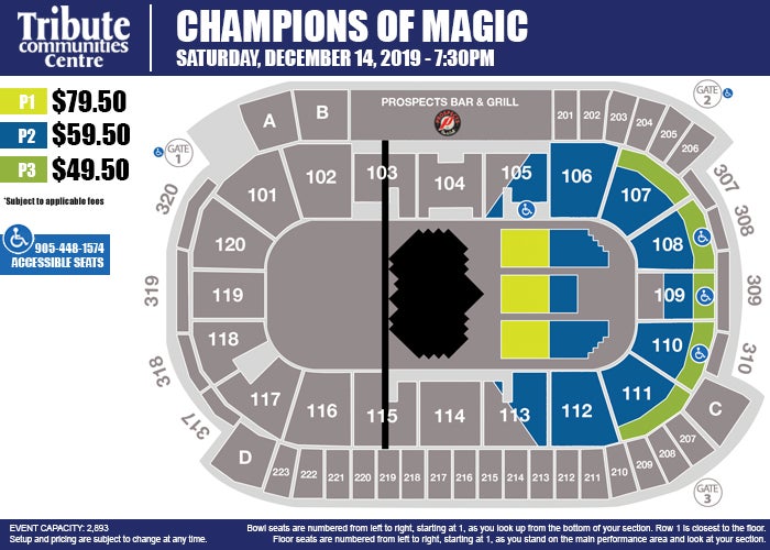 Oshawa Tribute Centre Seating Chart