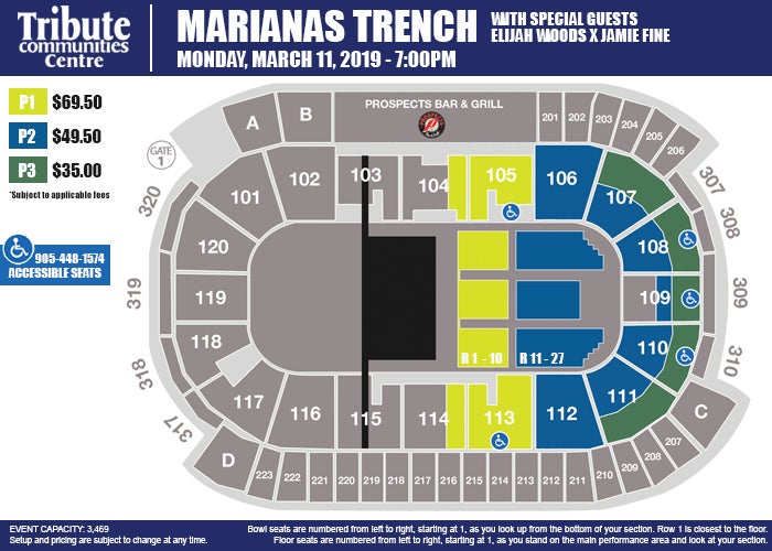 Gm Center Oshawa Seating Chart