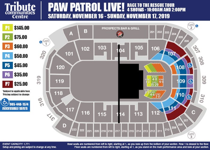 Paw Patrol Seating Chart