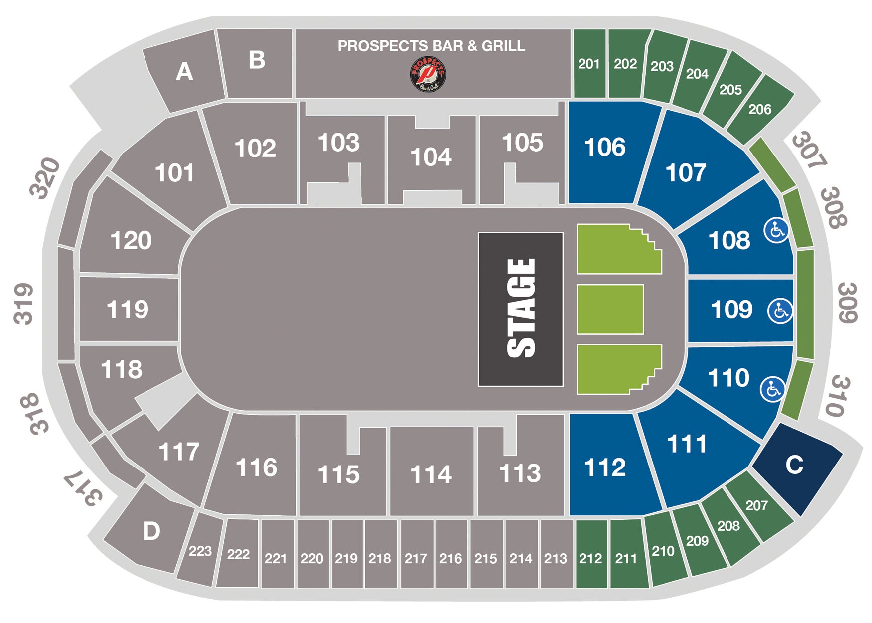 Tribute Communities Centre Detailed Seating Chart