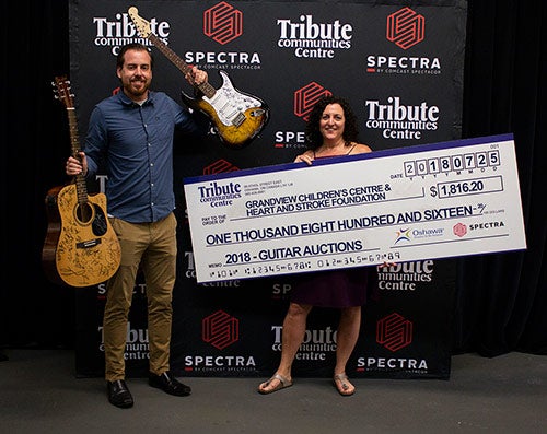 2018 Guitar Auction Cheque Presentation