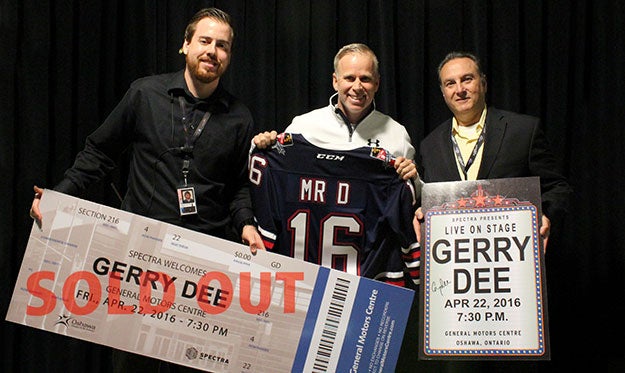 Gerry Dee with Oshawa Generals Jersey