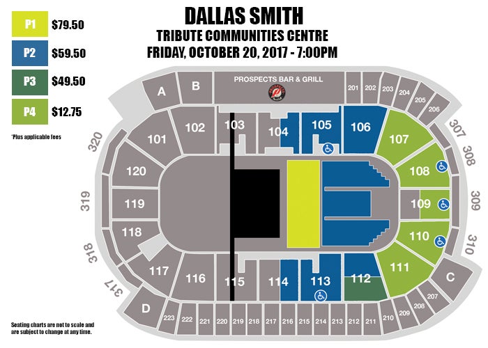 Tribute Communities Centre Detailed Seating Chart