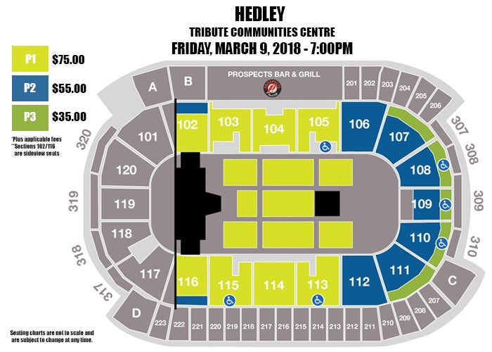 Tribute Communities Centre Detailed Seating Chart