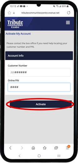 Screenshot from a Mobile Device