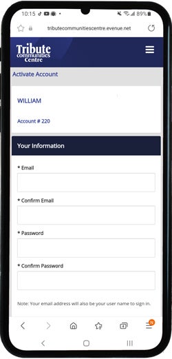 Screenshot from a Mobile Device