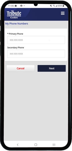 Screenshot from a Mobile Device