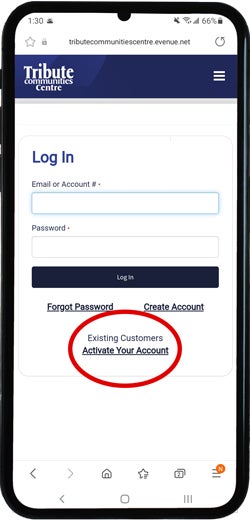Screenshot from a Mobile Device