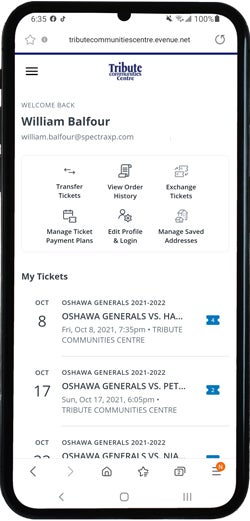 Screenshot from a Mobile Device